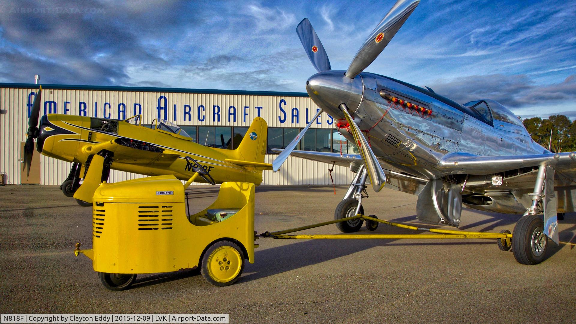 N818F, 1942 Grumman F8F-2 (G58) Bearcat C/N D.1053, Livermore Airport California. 2015.