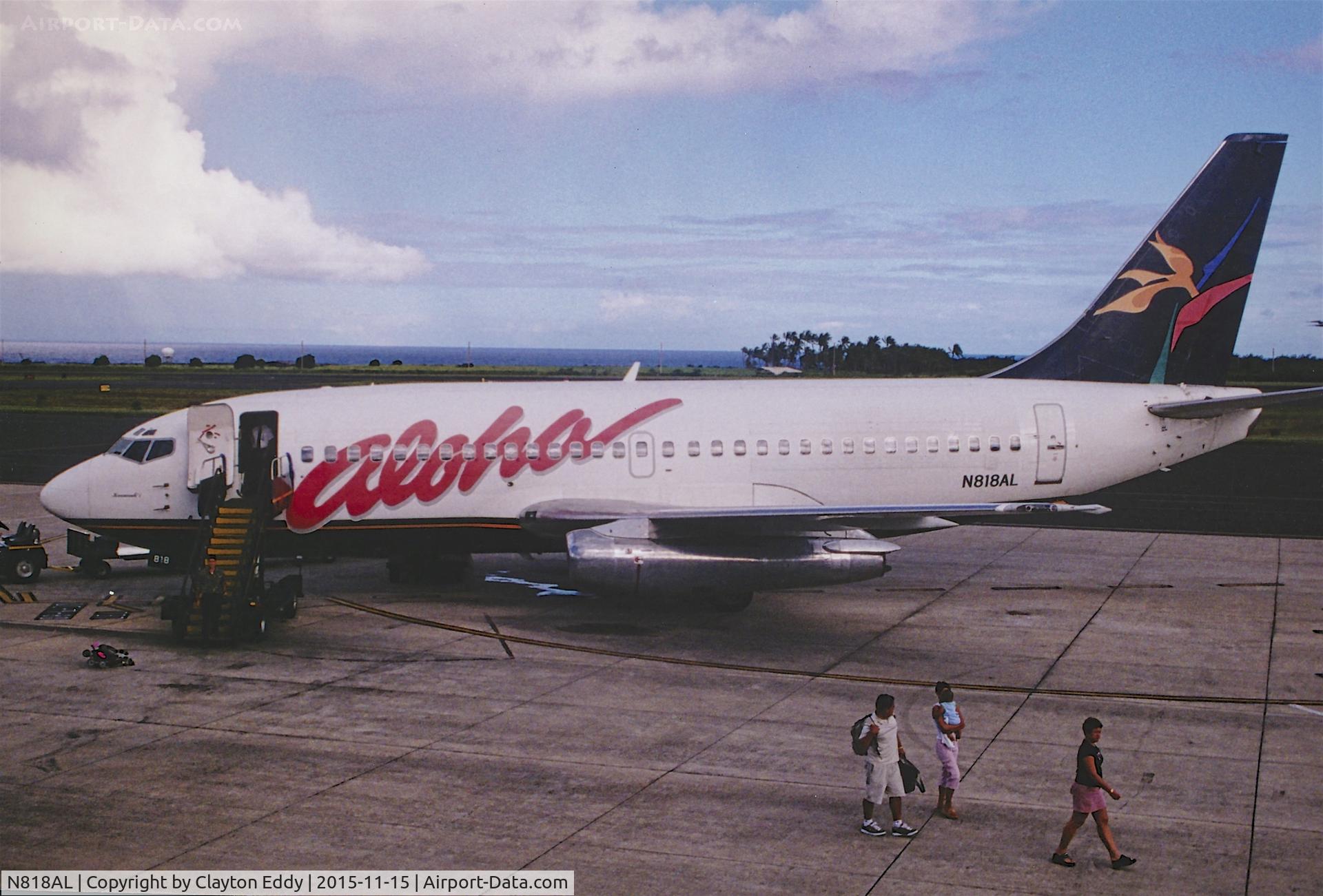 N818AL, 1980 Boeing 737-230 C/N 22117, One of the Hawaiian islands.