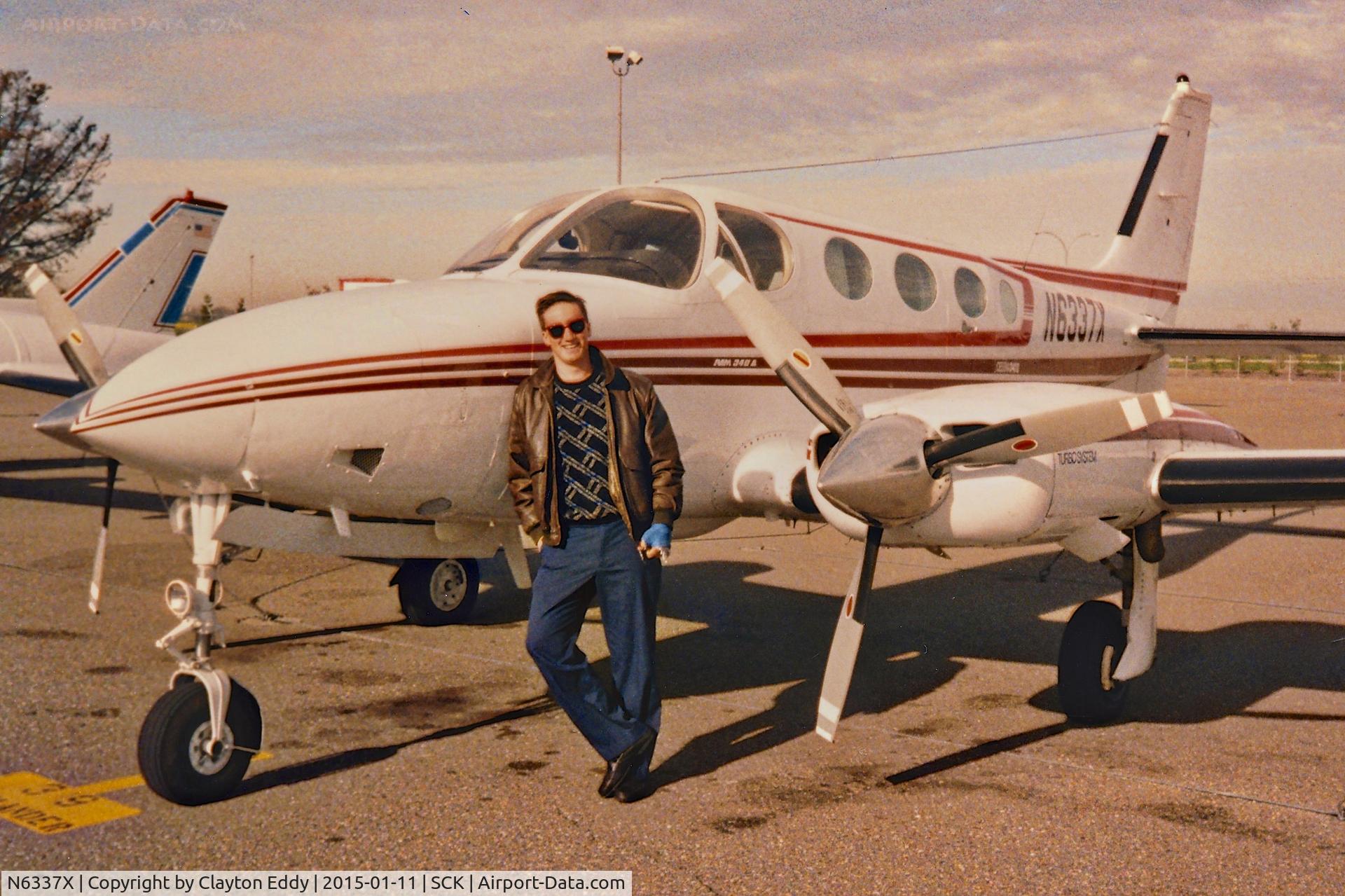 N6337X, 1978 Cessna 340A C/N 340A0506, Stockton Airport late 1980's