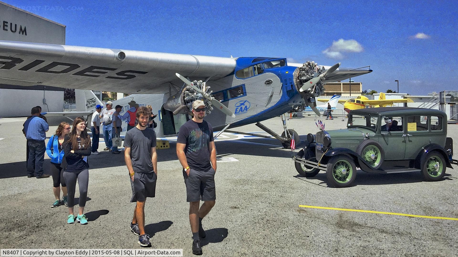 N8407, 1929 Ford 4-AT-E Tri-Motor C/N 69, San Carlos Airport California 2015.
