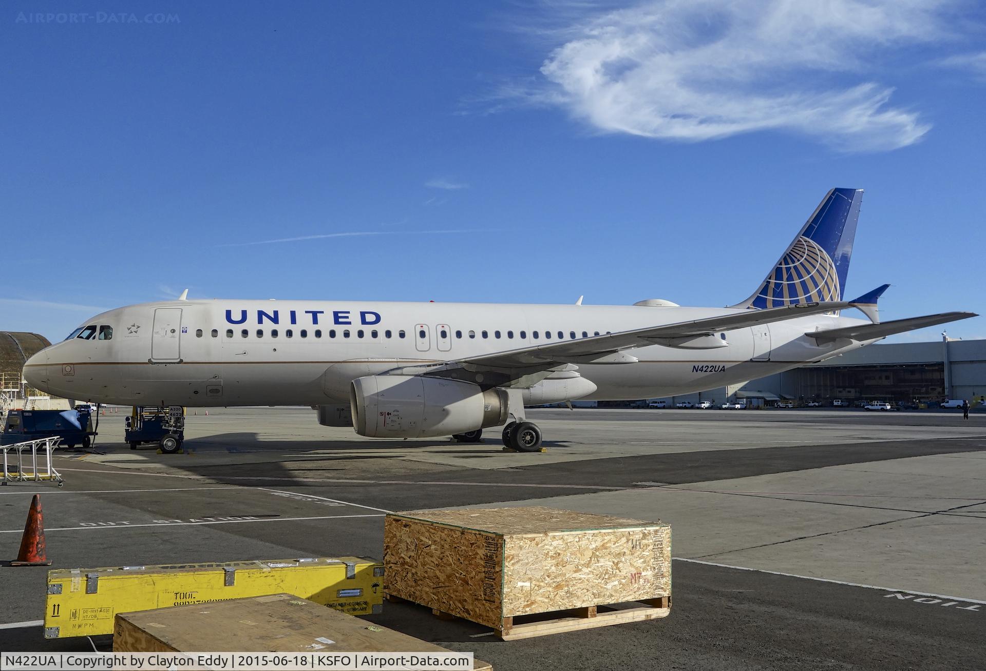 N422UA, 1995 Airbus A320-232 C/N 503, SFO 2015