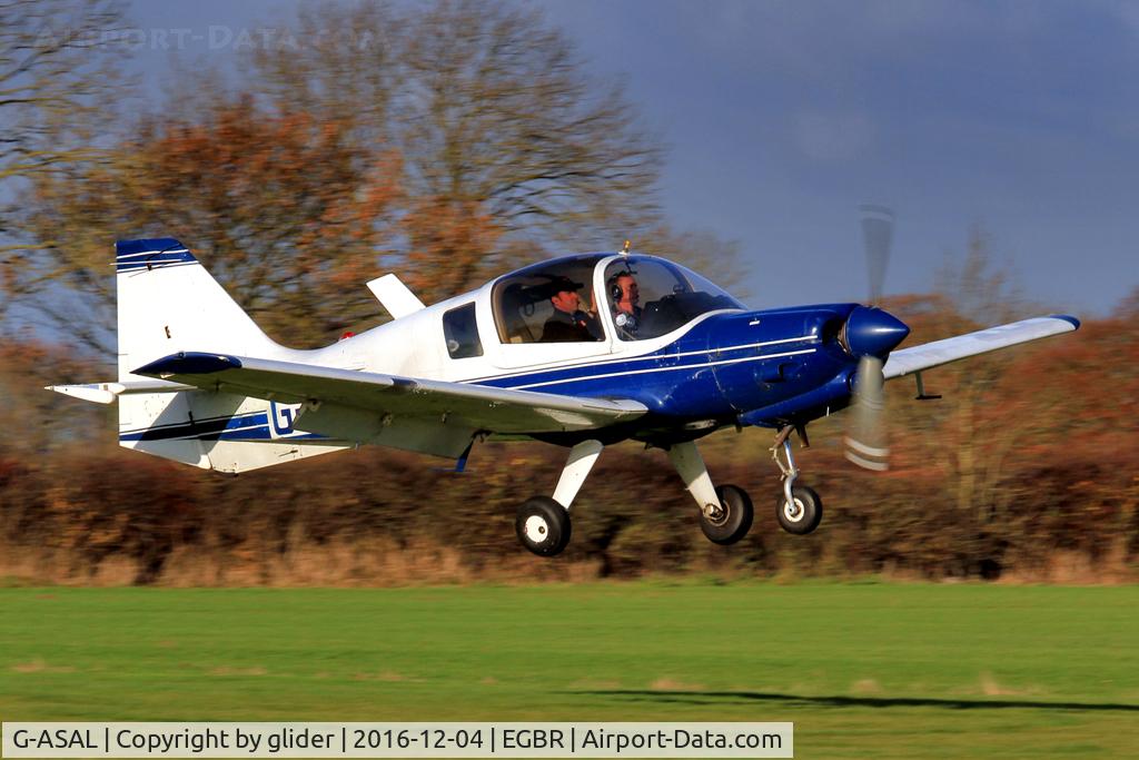 G-ASAL, 1973 Scottish Aviation Bulldog Series 120 Model 124 C/N BH120/239, landing rwy 10