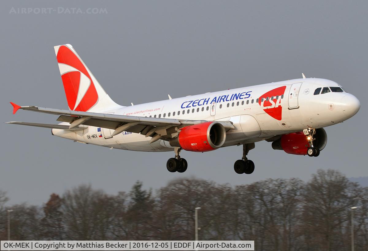 OK-MEK, 2007 Airbus A319-112 C/N 3043, OK-MEK