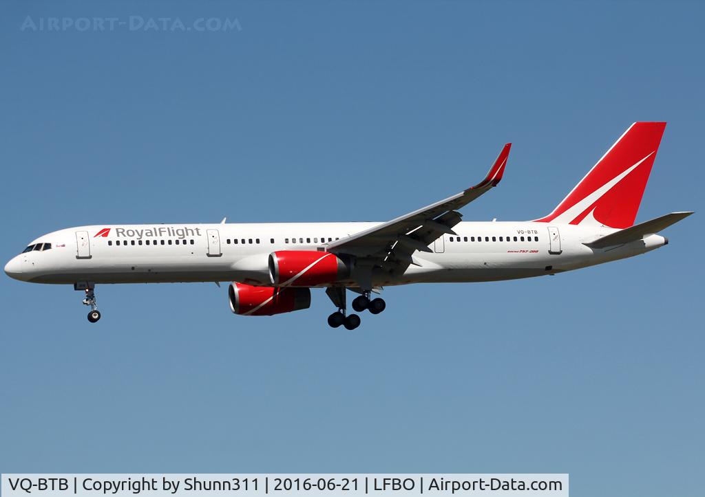 VQ-BTB, 1999 Boeing 757-28A C/N 28835, Landing rwy 32L... Special flight for Euro 2016