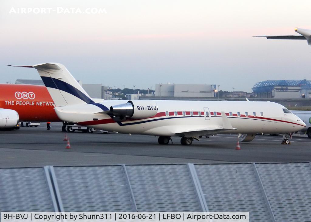 9H-BVJ, 2007 Bombardier Challenger 850 (CL-600-2B19) C/N 8071, Parked at the General Aviation area... Special flight for Euro 2016