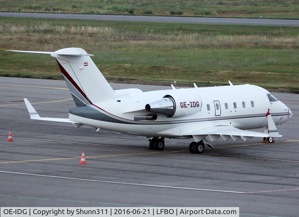 OE-IDG, 2006 Bombardier Challenger 604 (CL-600-2B16) C/N 5654, Parked at the General Aviation area... Special flight for Euro 2016