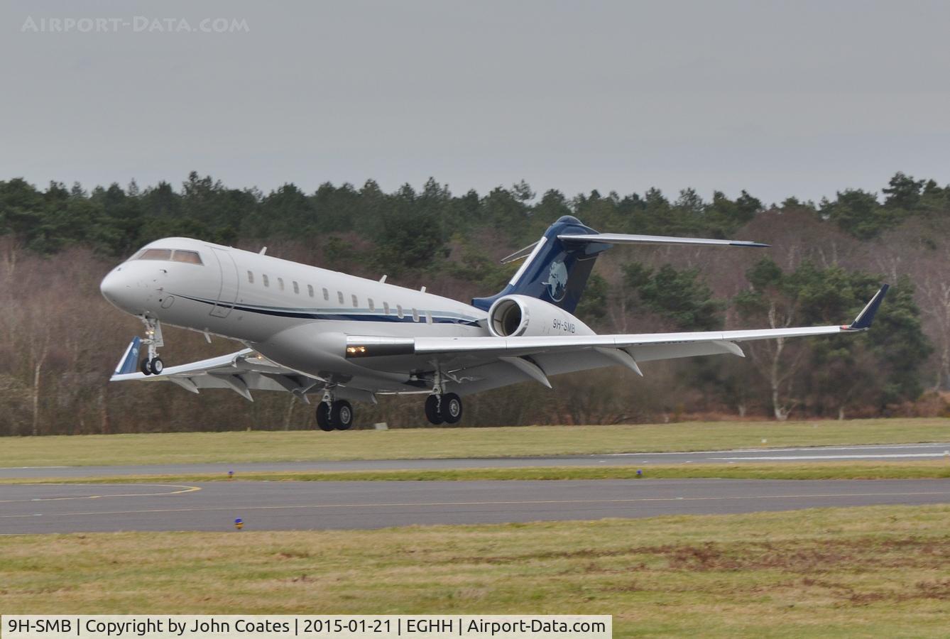 9H-SMB, 2013 Bombardier BD-700-1A10 Global 6000 C/N 9549, About to land 26