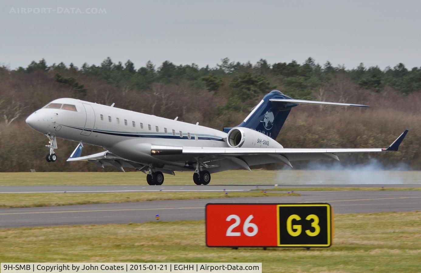 9H-SMB, 2013 Bombardier BD-700-1A10 Global 6000 C/N 9549, Touch and go during training