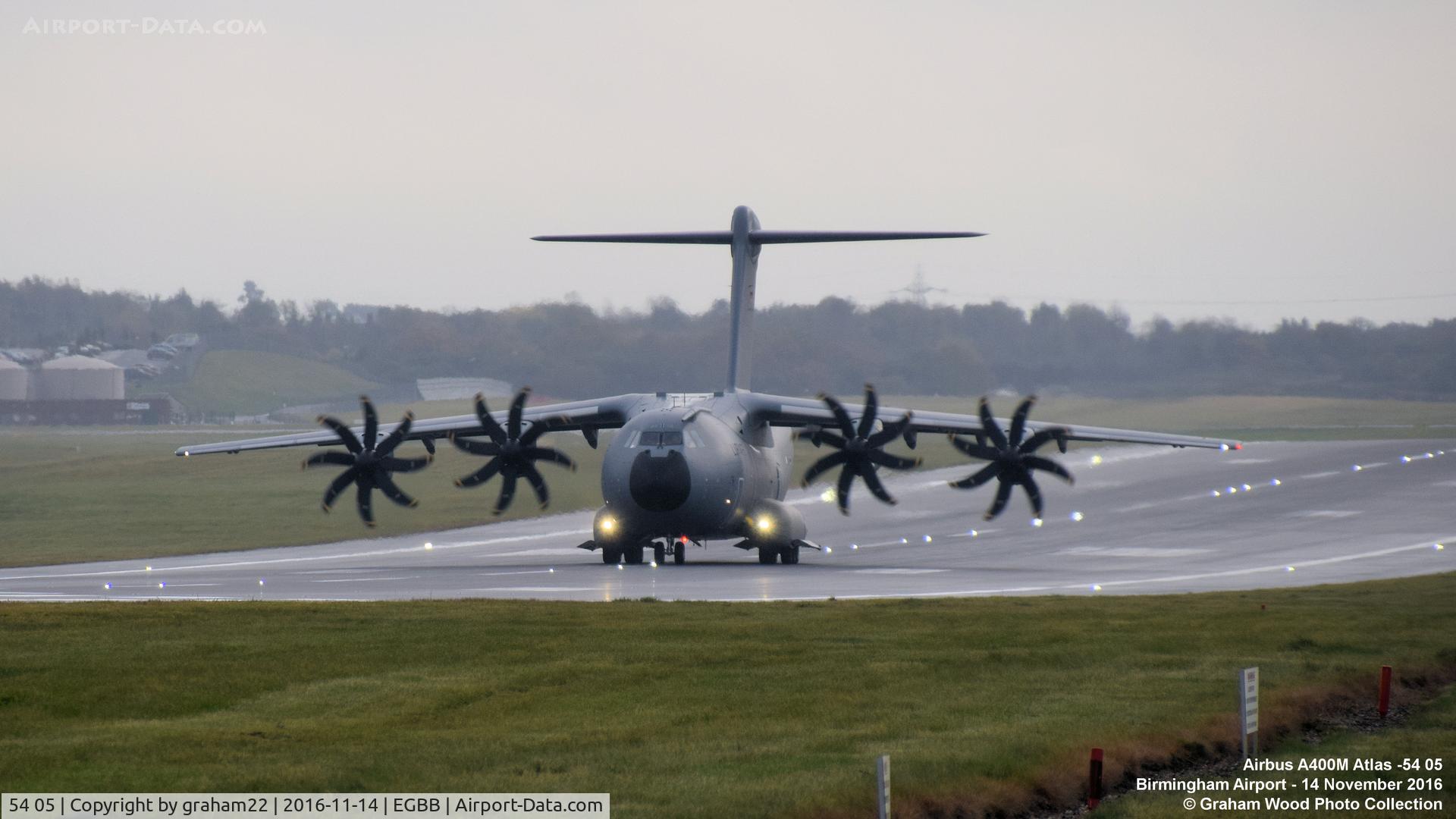 54 05, 2016 Airbus A400M Atlas C/N 036, Birmingham Airport