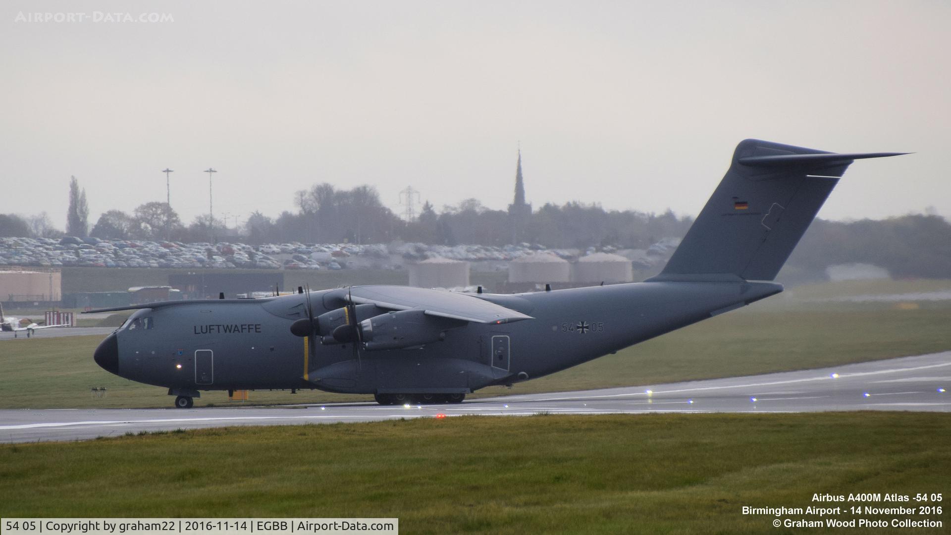 54 05, 2016 Airbus A400M Atlas C/N 036, Birmingham Airport