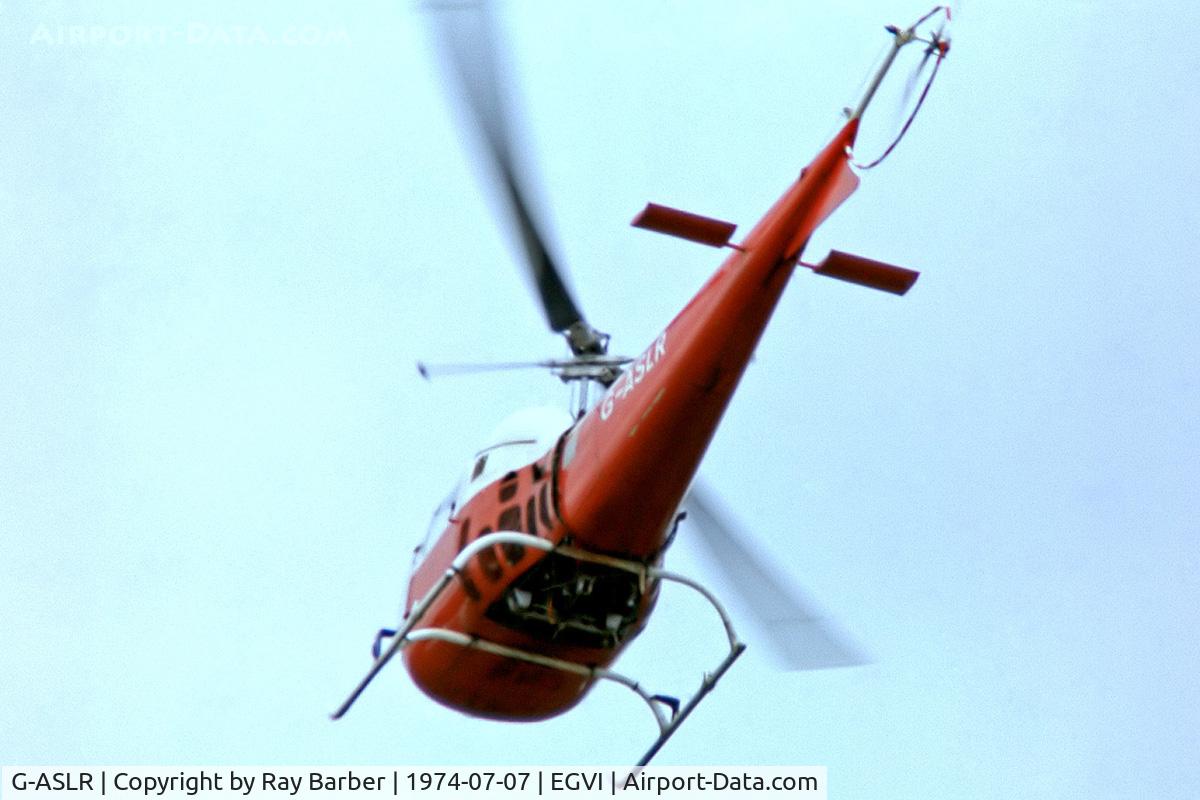 G-ASLR, 1963 Agusta AB-47J-2 Ranger C/N 2057, Agusta-Bell 47J-2 Ranger [2057] RAF Greenham Common~G 07/07/1974. From a slide.