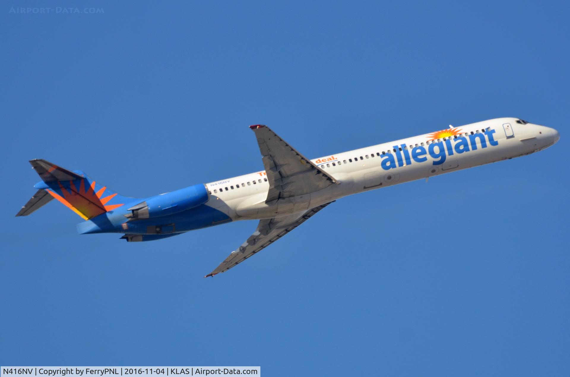 N416NV, 1987 McDonnell Douglas MD-83 (DC-9-83) C/N 49555, Allegiant MD83