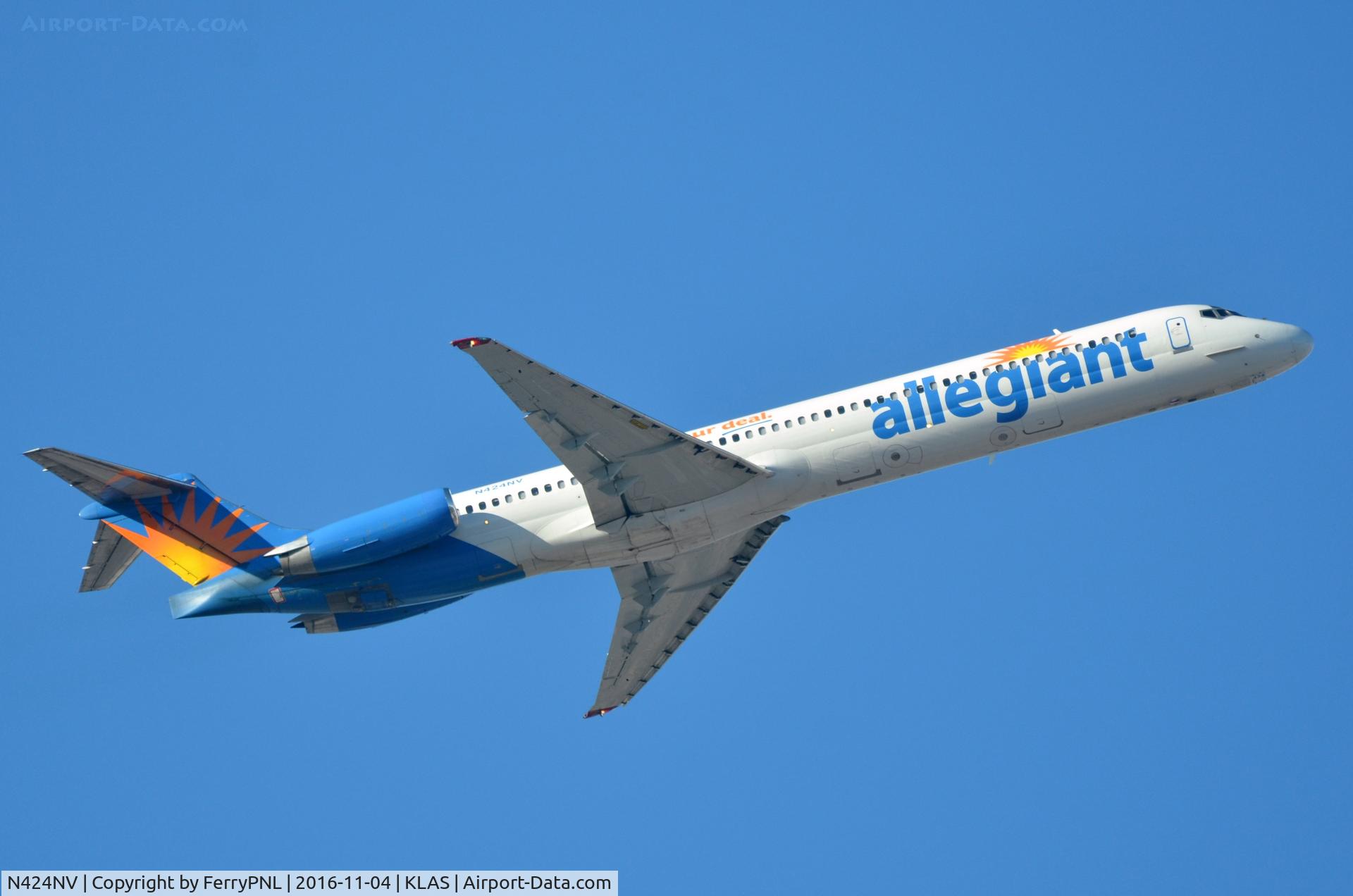 N424NV, 1986 McDonnell Douglas MD-83 (DC-9-83) C/N 49421, Allegiant MD82