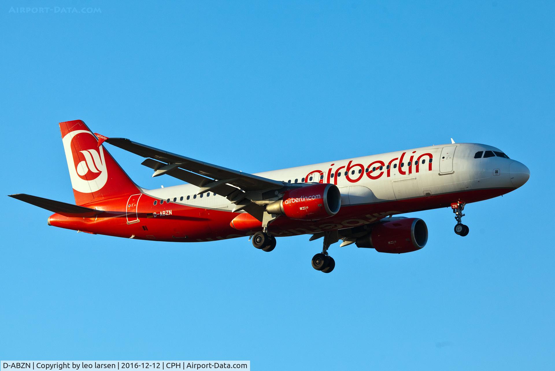 D-ABZN, 2007 Airbus A320-216 C/N 3080, Copenhagen 12.12.16