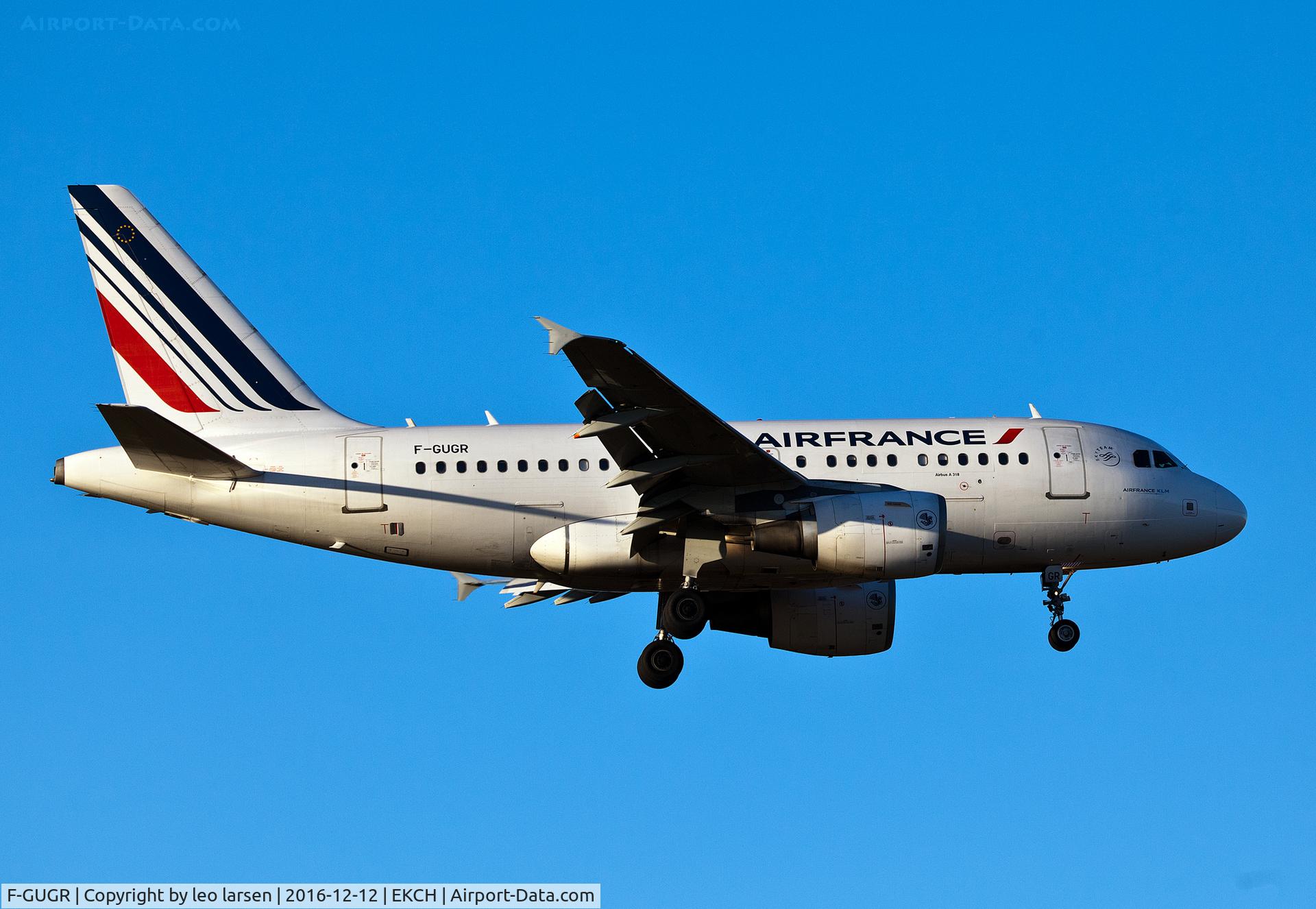 F-GUGR, 2007 Airbus A318-111 C/N 3009, Copenhagen 12.12.16