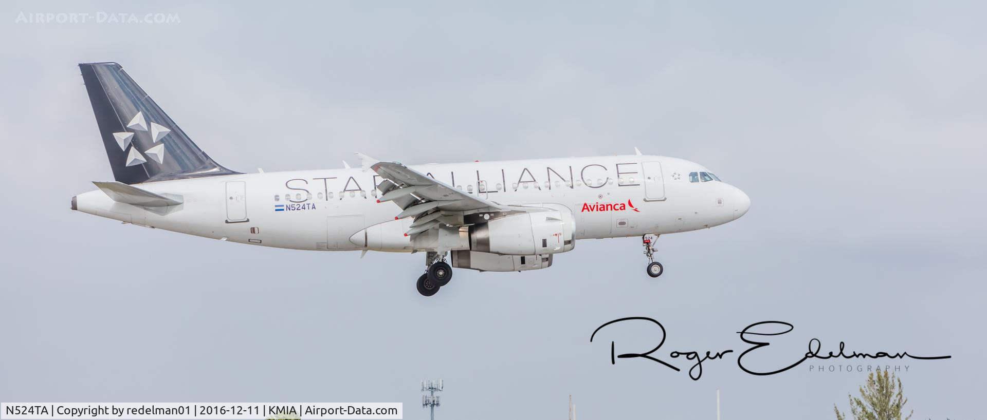 N524TA, 2012 Airbus A319-132 C/N 5280, Taken @ KMIA