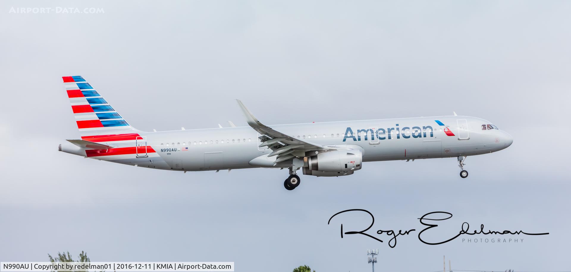 N990AU, 2016 Airbus A321-231 C/N 7336, Taken @ KMIA