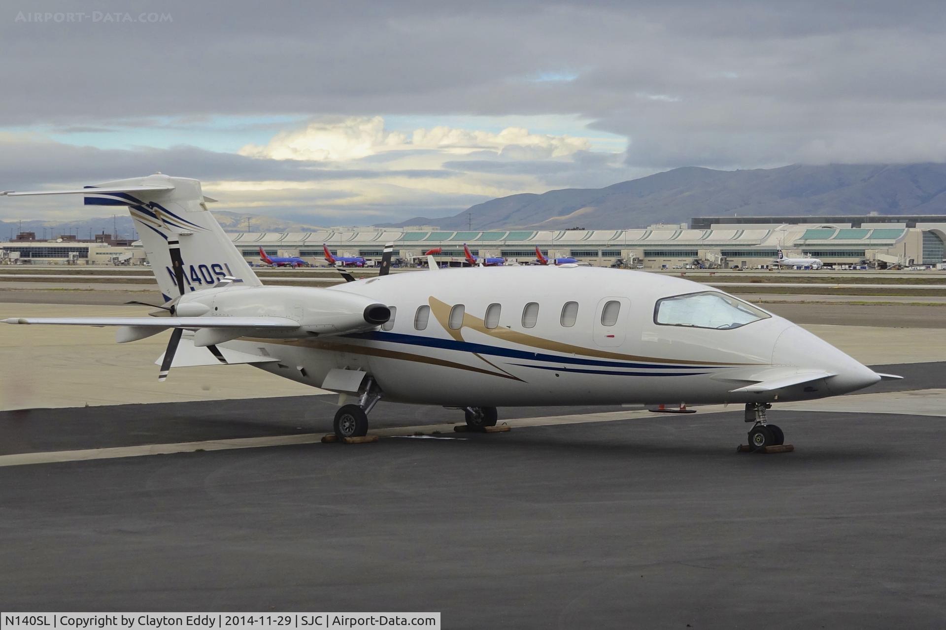 N140SL, 2005 Piaggio P-180 Avanti II C/N 1107, San Jose Airport. 2013.