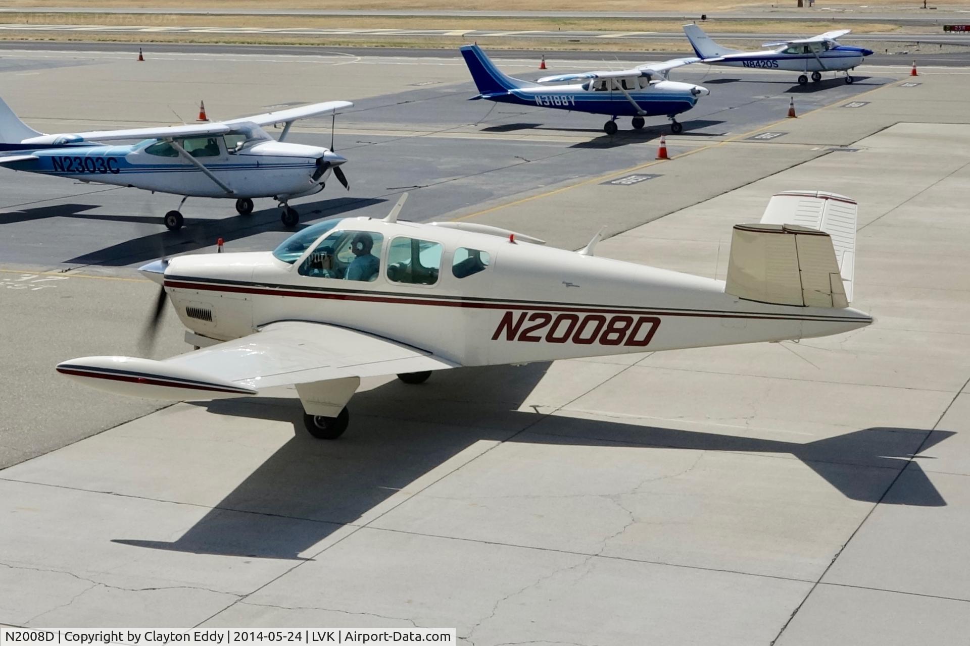 N2008D, 1952 Beech C35 Bonanza C/N D-3358, Livermore Airport 2014
