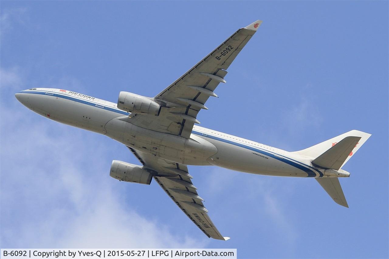 B-6092, 2007 Airbus A330-243 C/N 873, Airbus A330-243, Take-off Rwy 27L, Roissy Charles De Gaulle Airport (LFPG-CDG)