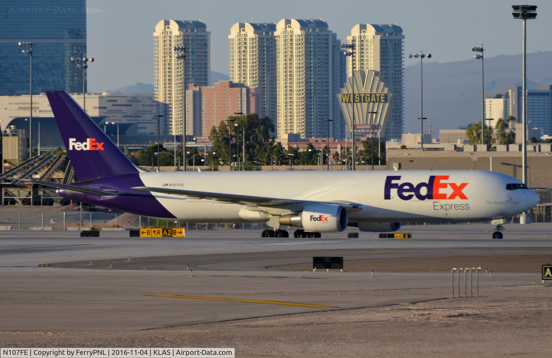 N107FE, 2014 Boeing 767-3S2F/ER C/N 44377, Fedex B763F arrived in LAS.