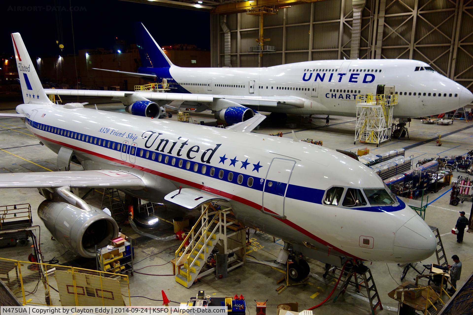 N475UA, 2001 Airbus A320-232 C/N 1495, SFO 2014