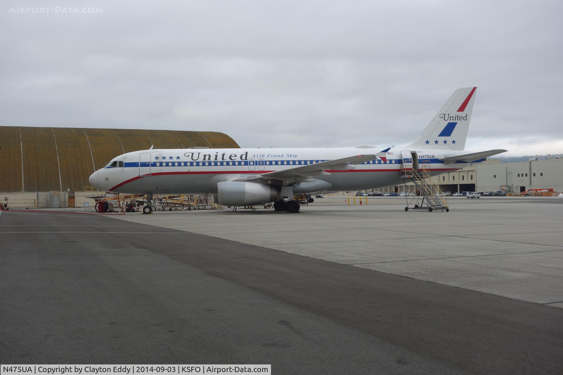 N475UA, 2001 Airbus A320-232 C/N 1495, SFO 2014