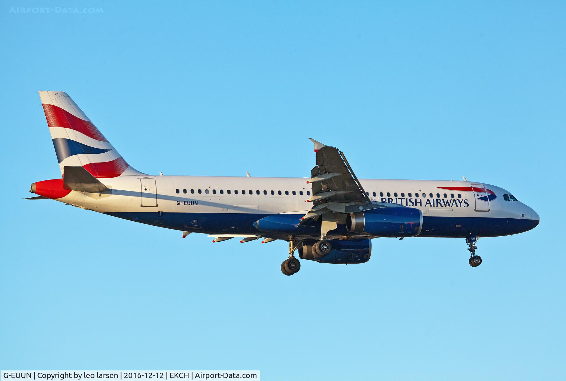 G-EUUN, 2003 Airbus A320-232 C/N 1910, Copenhagen 12.12.16