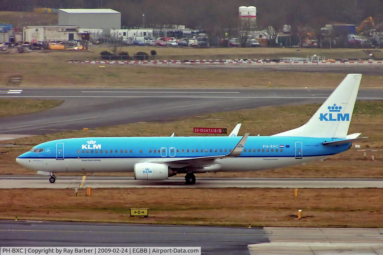 PH-BXC, 1999 Boeing 737-8K2 C/N 29133, Boeing 737-8K2 [29133] (KLM-Royal Dutch Airlines) Birmingham Int'l~G 24/02/2009. Seen here with sharklets retro fitted.