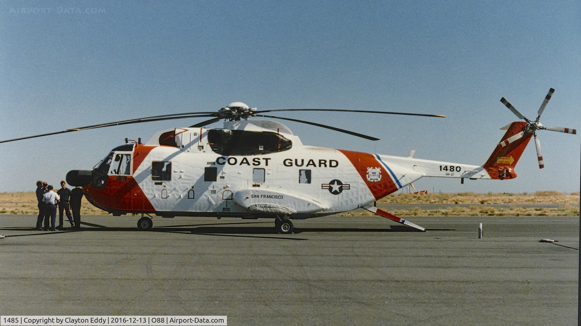1485, Sikorsky HH-3F Pelican C/N 61662, Rio Vista Airport California. Late 1970's or 80's