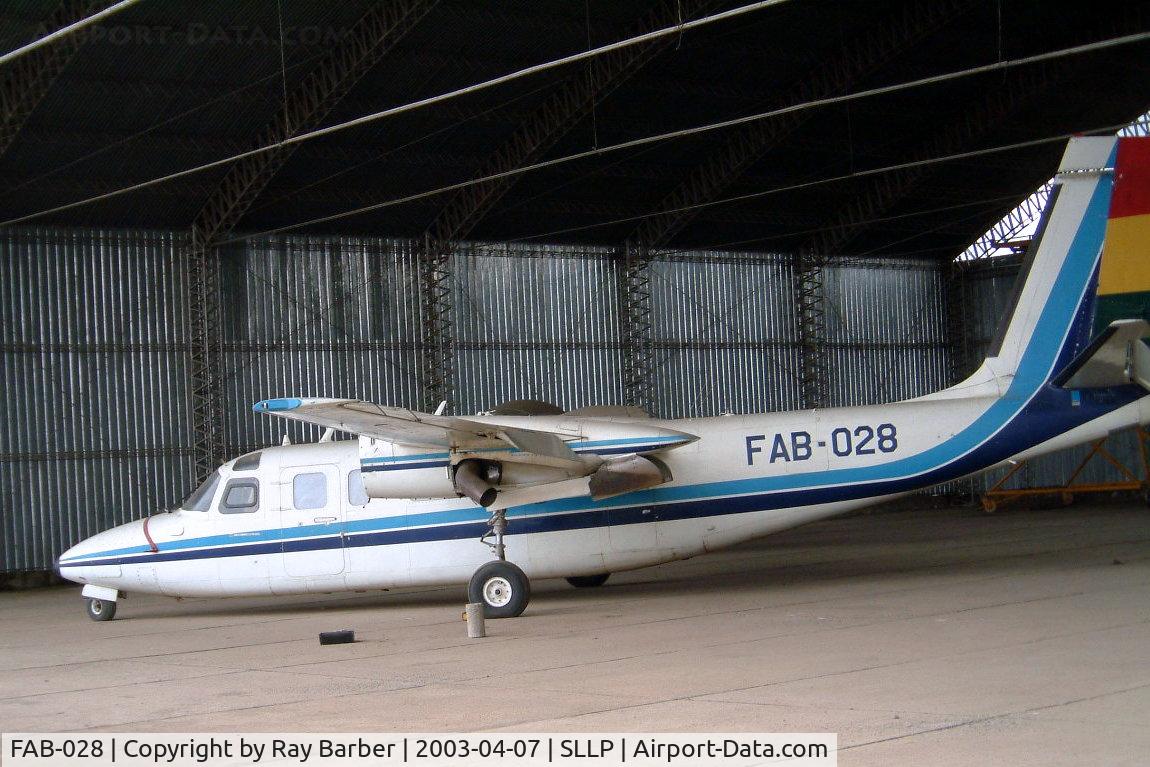 FAB-028, Rockwell 690 Turbo Commander C/N 11067, FAB-028   Rockwell Turbo Commander 690 [11067] (Bolivian Air Force) La Paz-El Alto Int'l~CP 07/04/2003