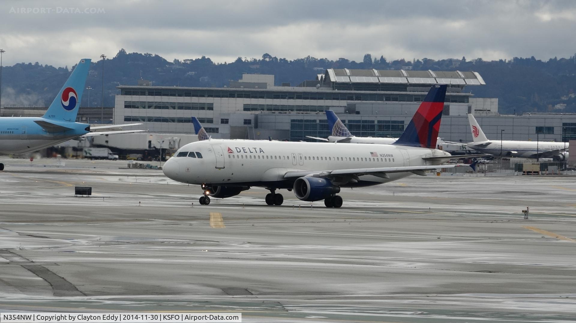 N354NW, 1998 Airbus A320-212 C/N 801, SFO 2104
