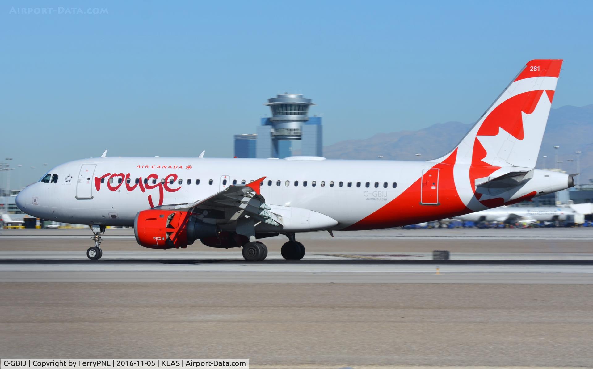 C-GBIJ, 1998 Airbus A319-114 C/N 829, Rouge A319 landed in LAS