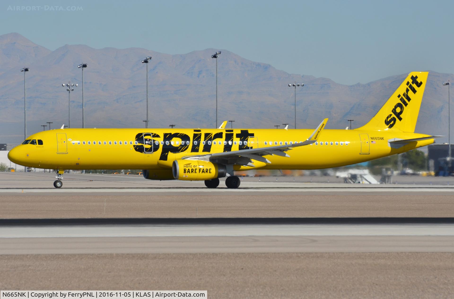 N665NK, 2016 Airbus A321-231 C/N 7045, Spirit A321 departing.