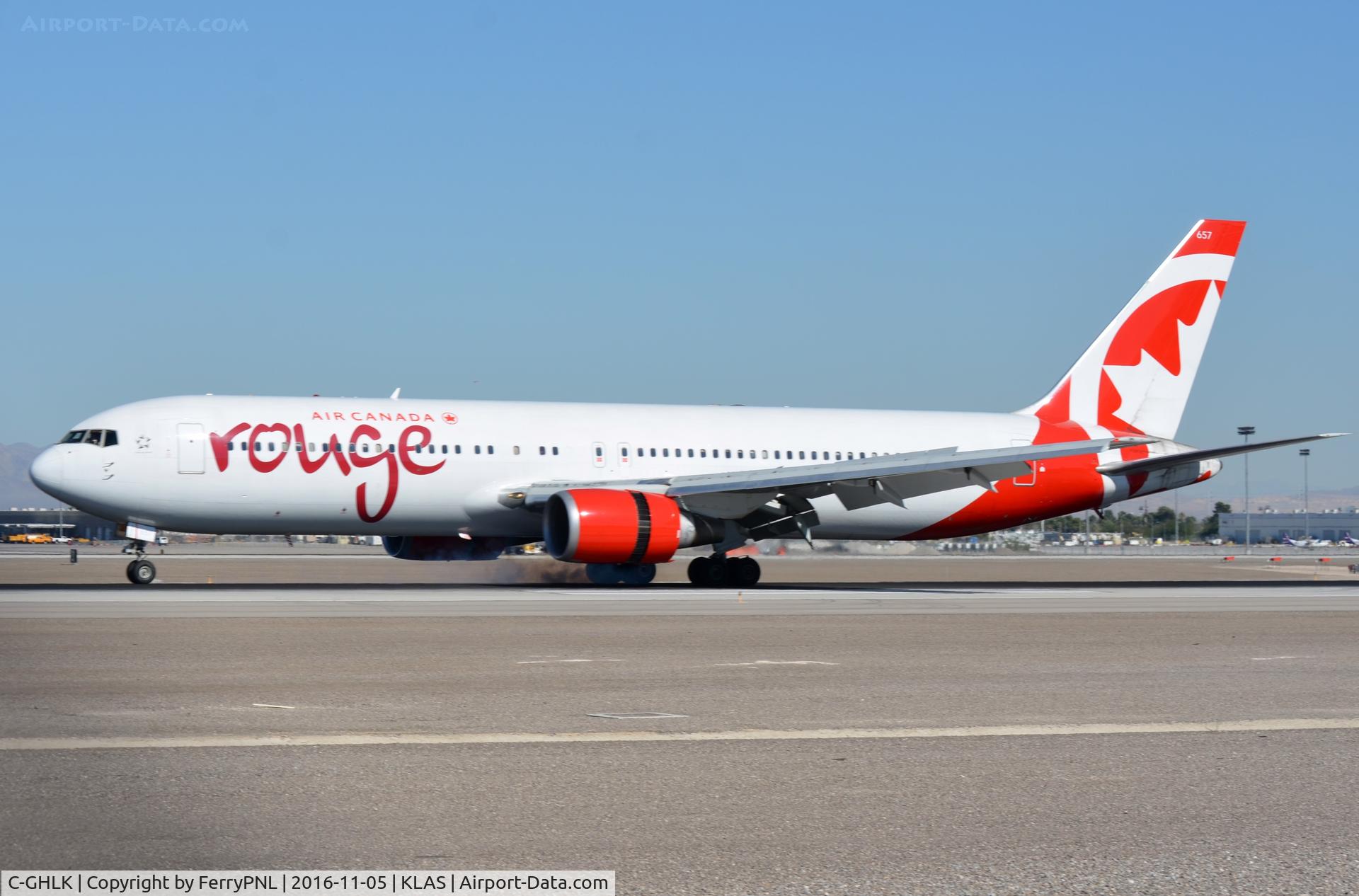 C-GHLK, 1992 Boeing 767-35H C/N 26388, Rouge B763 arriving from YYZ