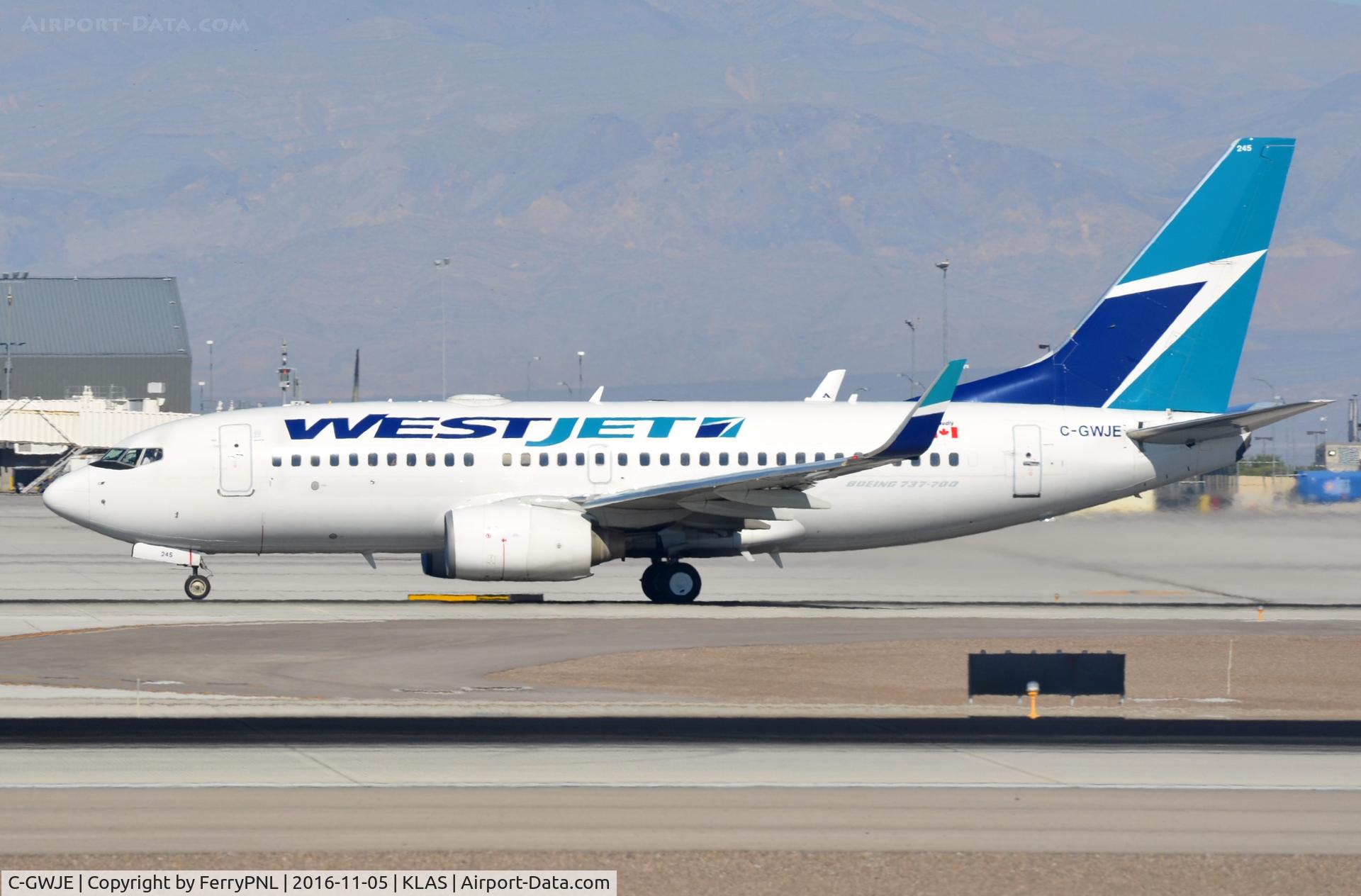 C-GWJE, 2007 Boeing 737-7CT C/N 35078, Westjet B737