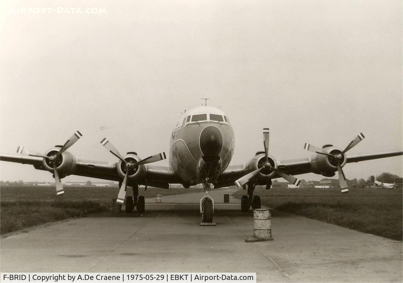 F-BRID, 1956 Douglas DC-6A C/N 44915, At Wevelgem.