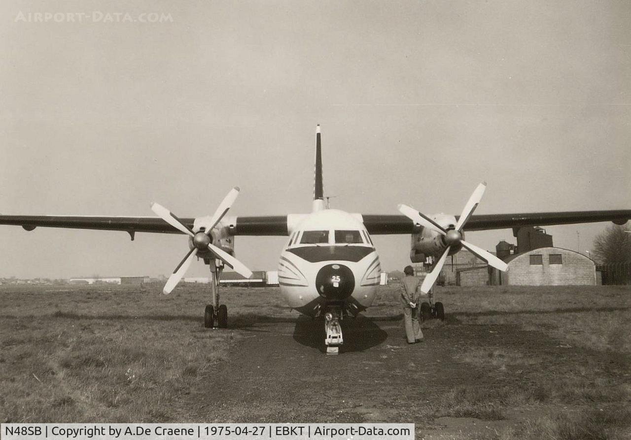 N48SB, 1959 Fokker F.27-100 Friendship C/N 10125, Parked at Wevelgem.