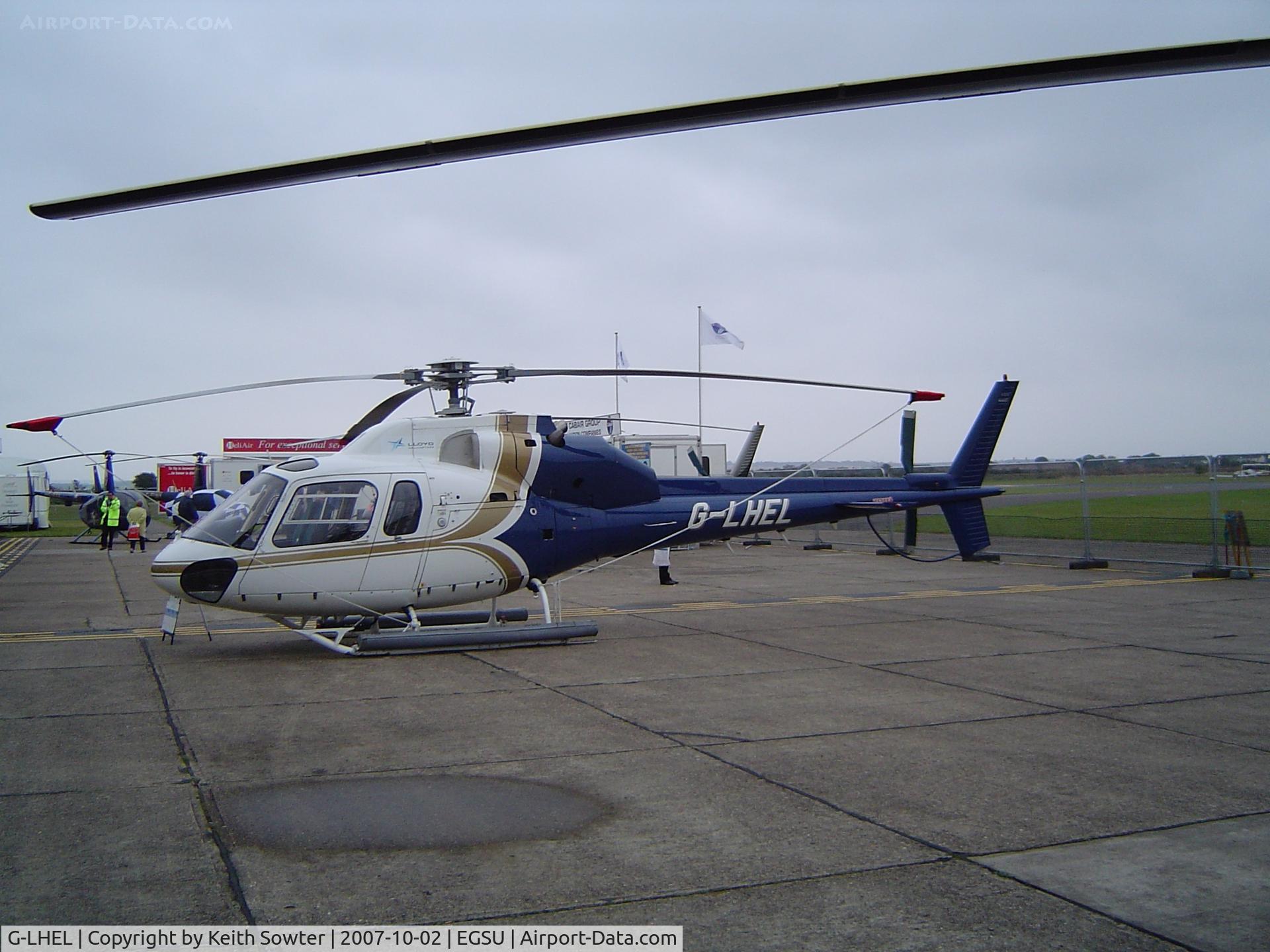 G-LHEL, 1990 Aerospatiale AS-355F-2 Ecureuil 2 C/N 5462, Helitech Exibition