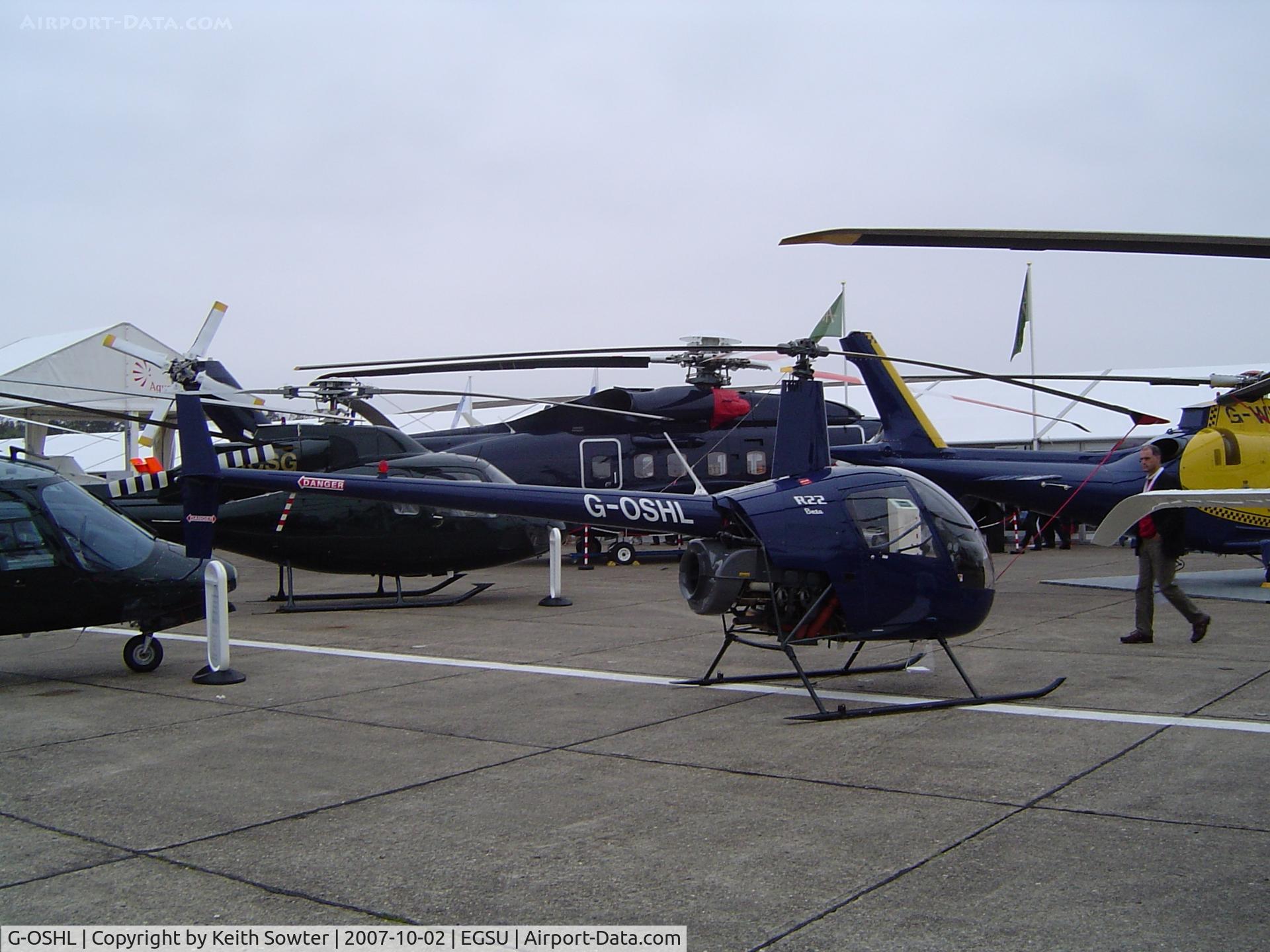 G-OSHL, 1989 Robinson R22 Beta C/N 1000, Helitech Exibition