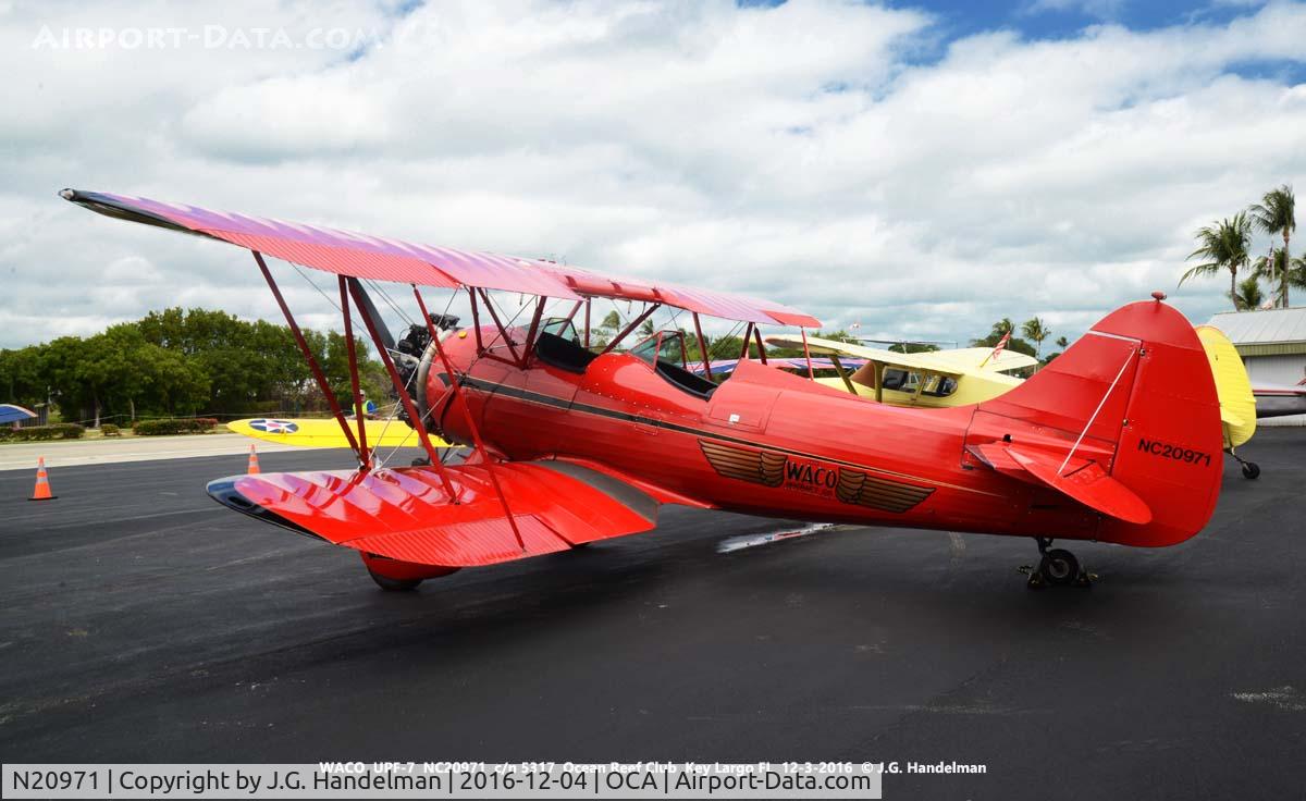 N20971, 1940 Waco UPF-7 C/N 5317, At Ocean Reef.