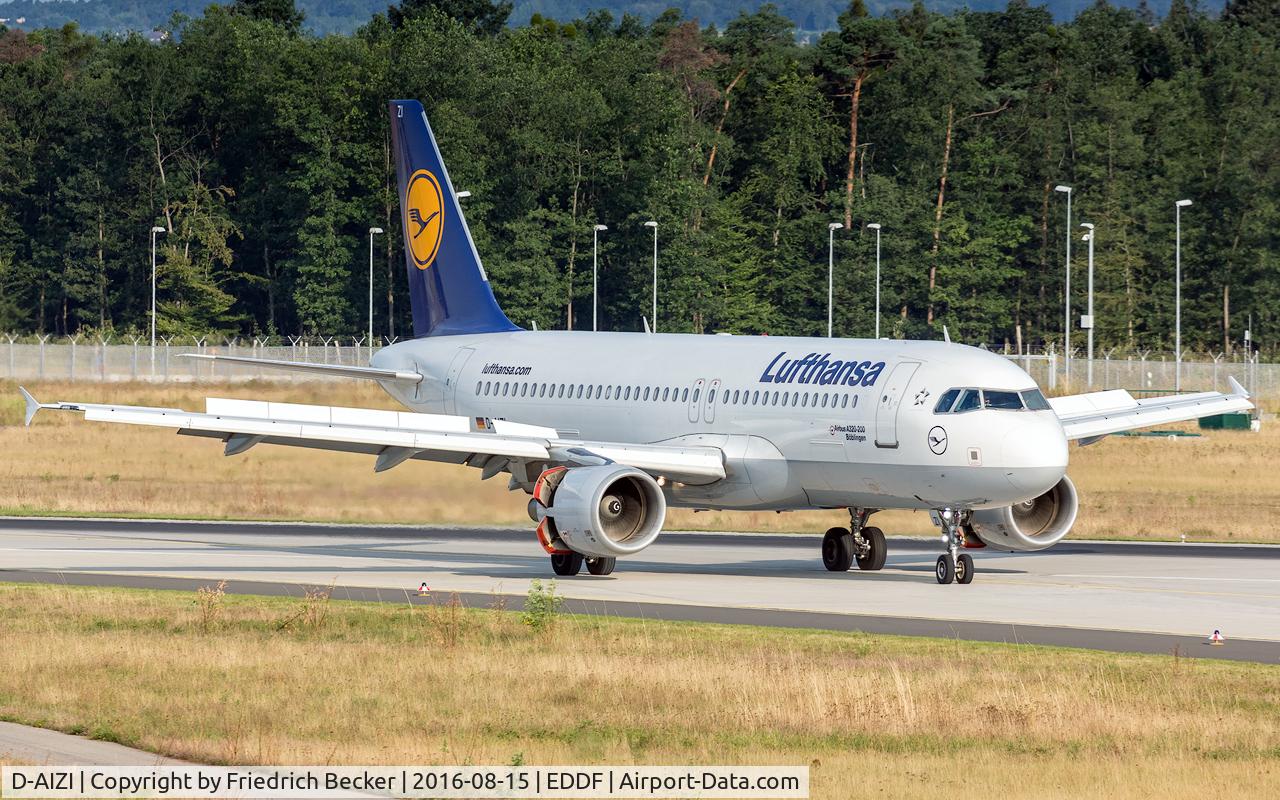 D-AIZI, 2010 Airbus A320-214 C/N 4398, decelerating after touchdown on runway 07L