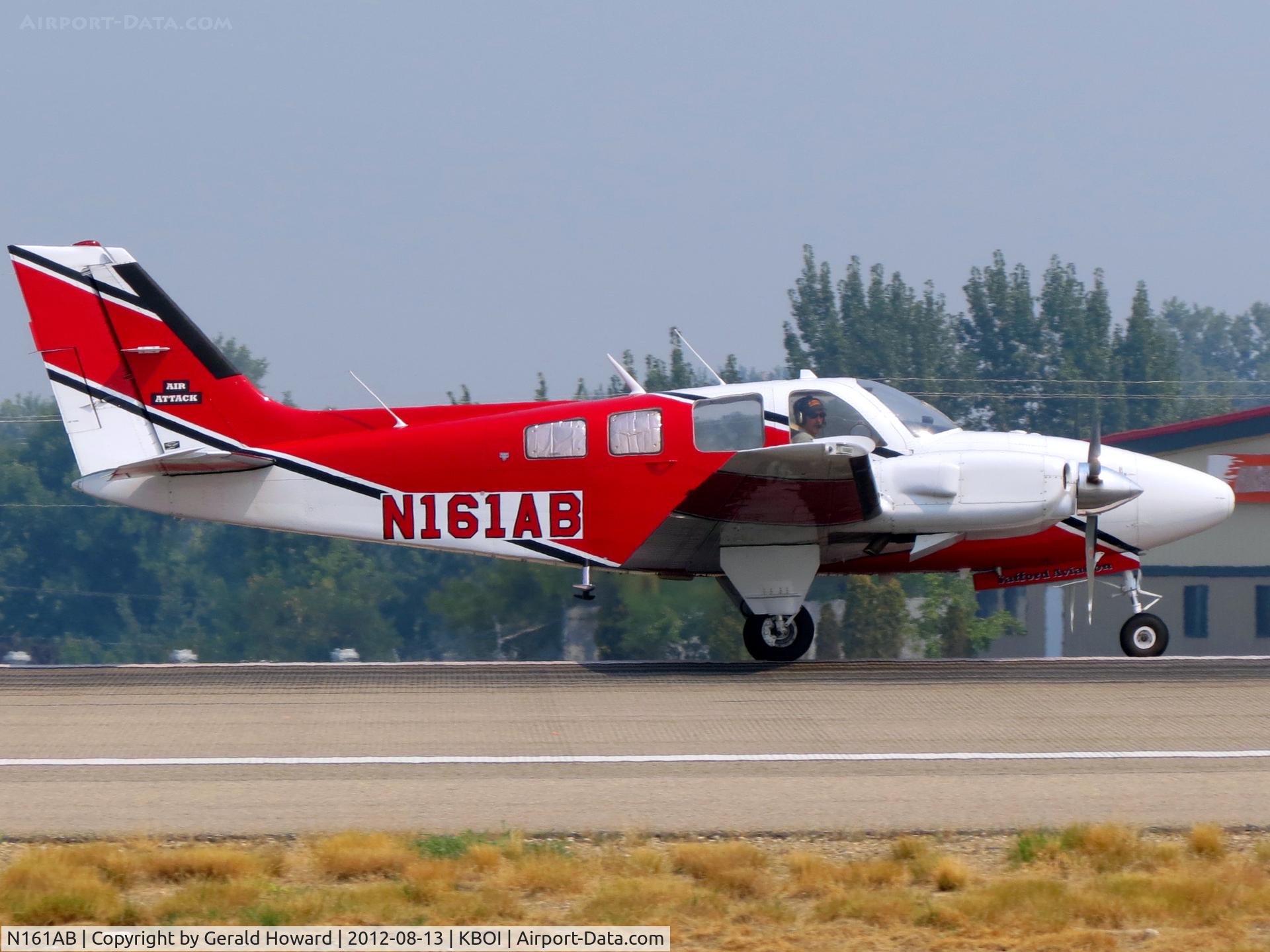 N161AB, 1977 Beech 58P Baron C/N TJ-122, Fire attack aircraft departing RWY 10R.