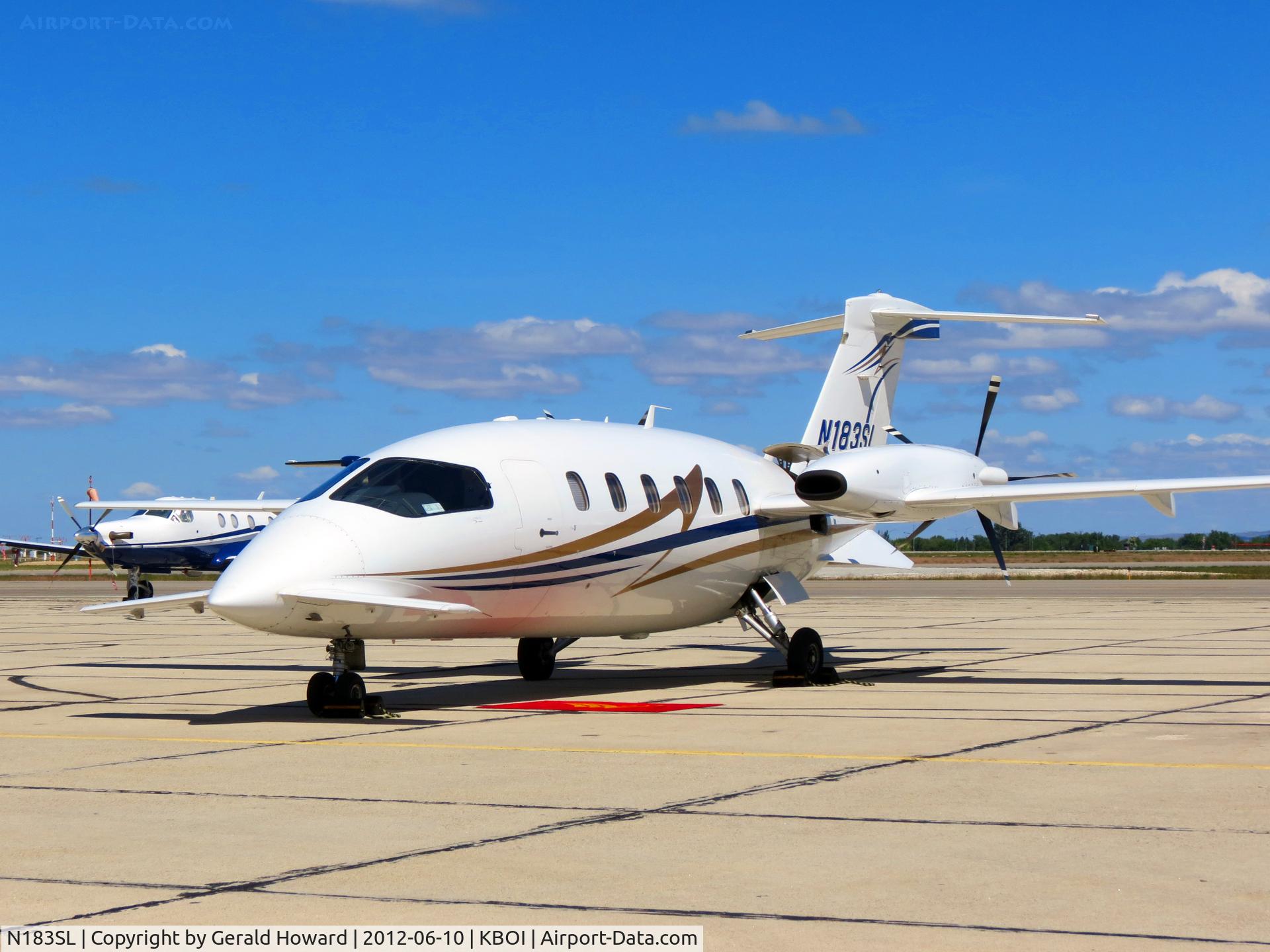 N183SL, 2008 Piaggio P-180 C/N 1171, Parked on western ramp.