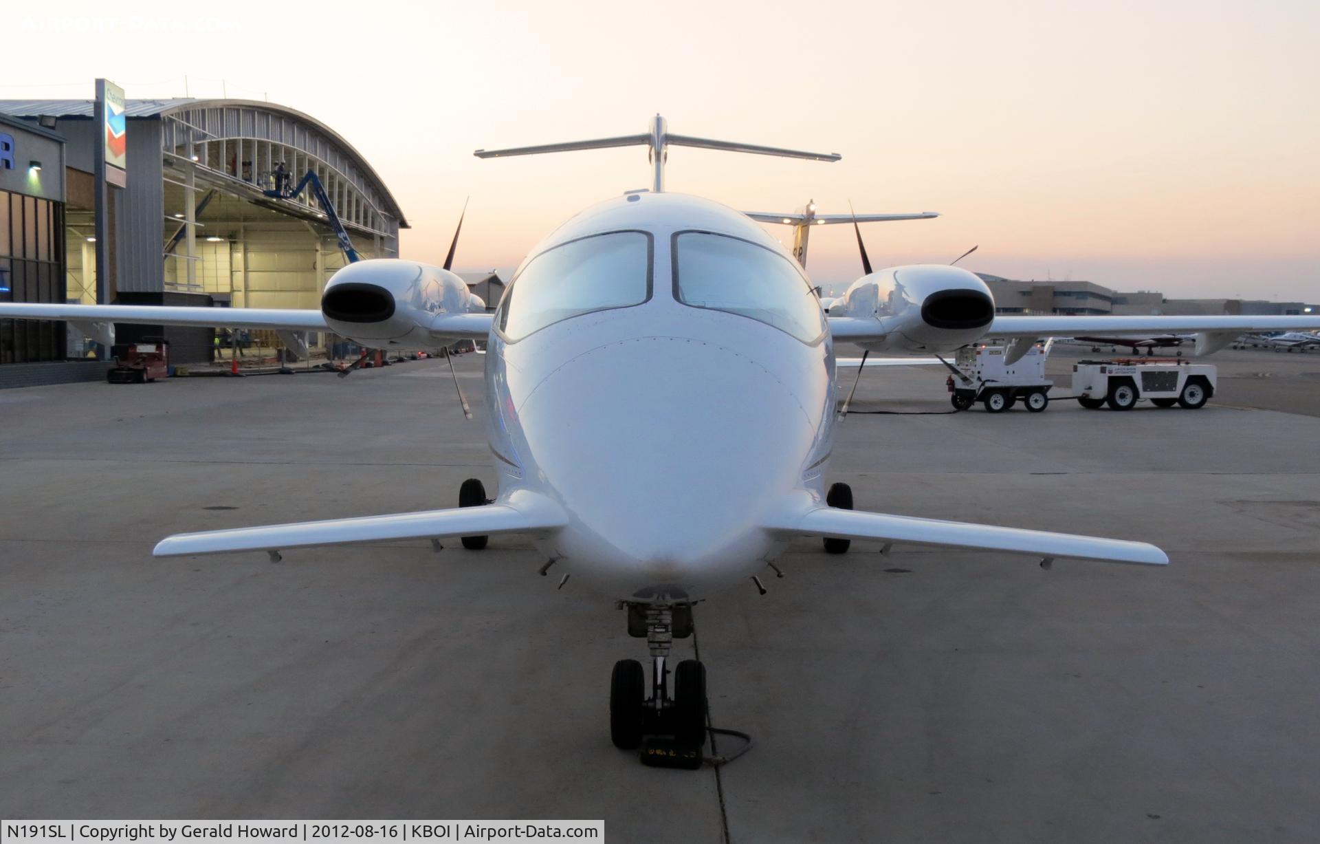 N191SL, 2009 Piaggio P-180 Avanti II C/N 1194, Parked on Jackson Jet ramp.