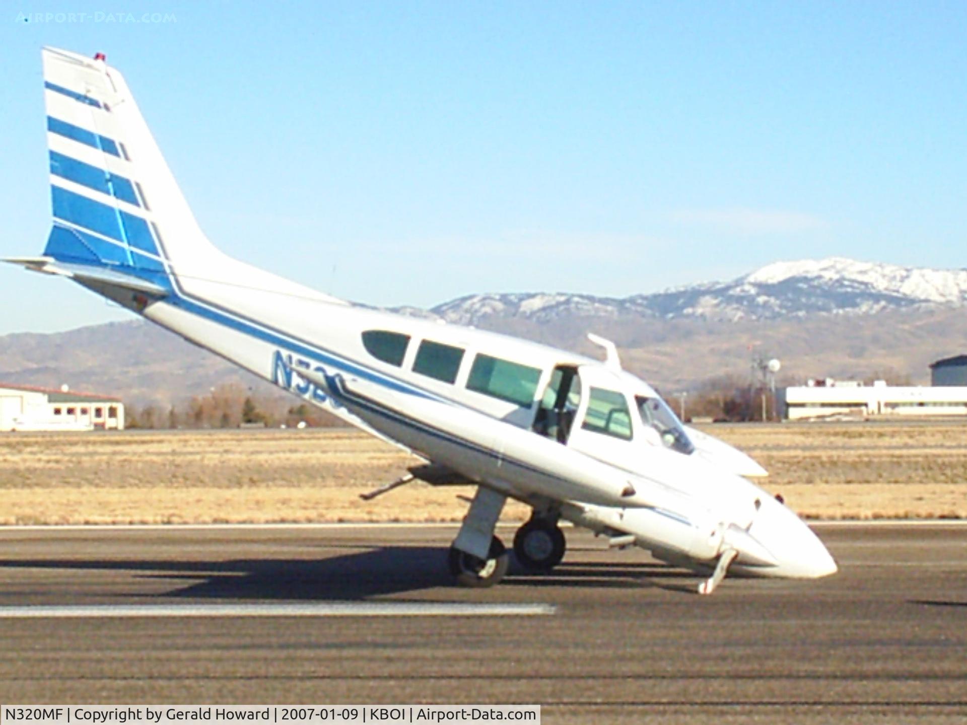N320MF, 1965 Cessna 320D Executive Skyknight C/N 320D0061, Landed on RWY 10R.