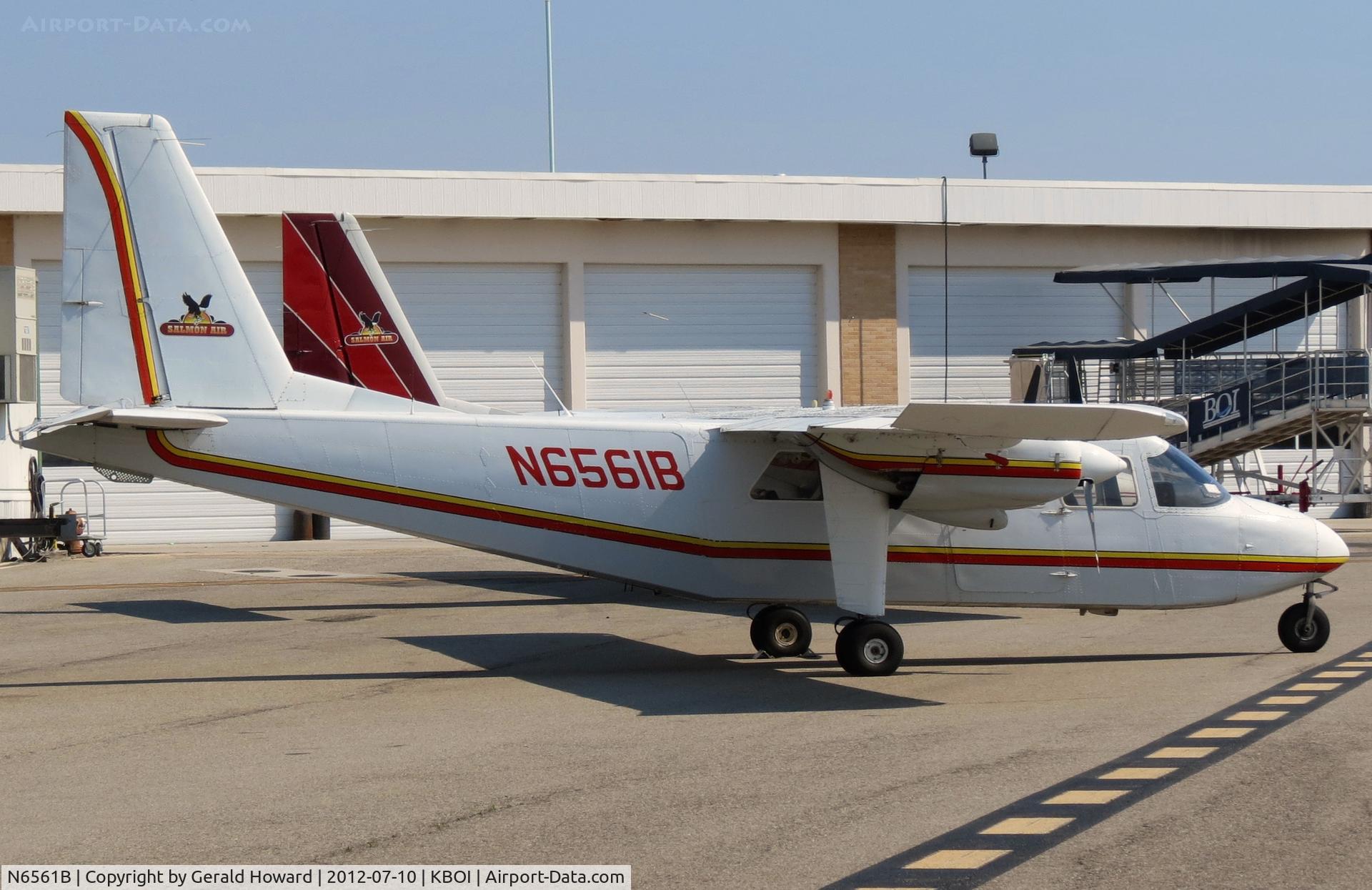N6561B, 1976 Britten-Norman BN-2A-20 Islander C/N 520, Parken on back country ramp.