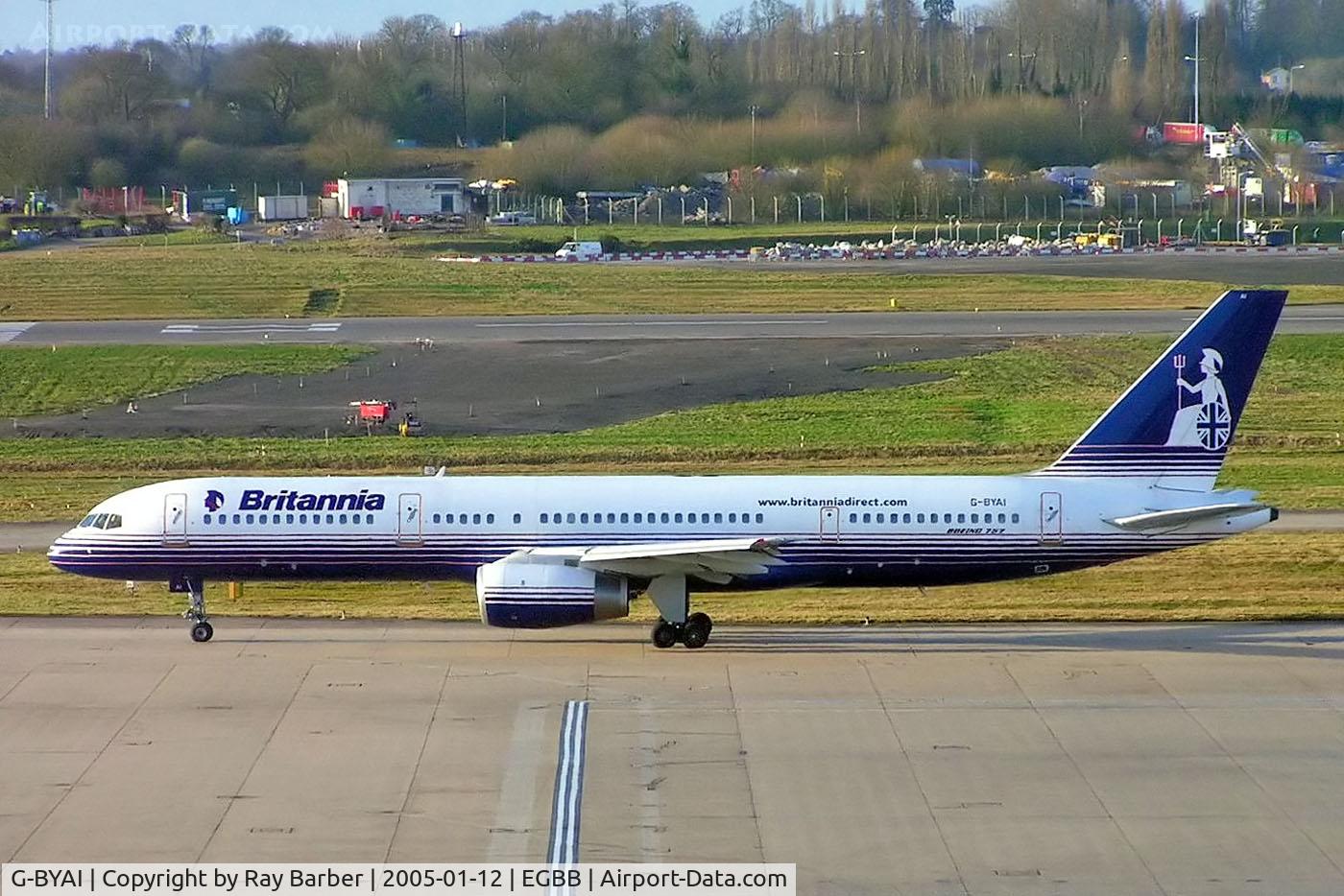 G-BYAI, 1993 Boeing 757-204 C/N 26967, Boeing 757-204 [26967] (Britannia Airways) Birmingham Int'l~G 12/01/2005