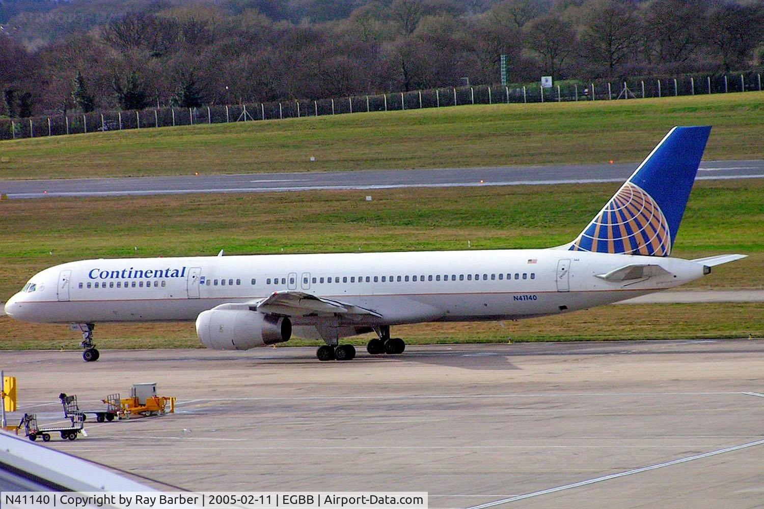 N41140, 2000 Boeing 757-224 C/N 30353, Boeing 757-224ET [30353] (Continental Airlines) Birmingham Int'l~G 11/02/2005