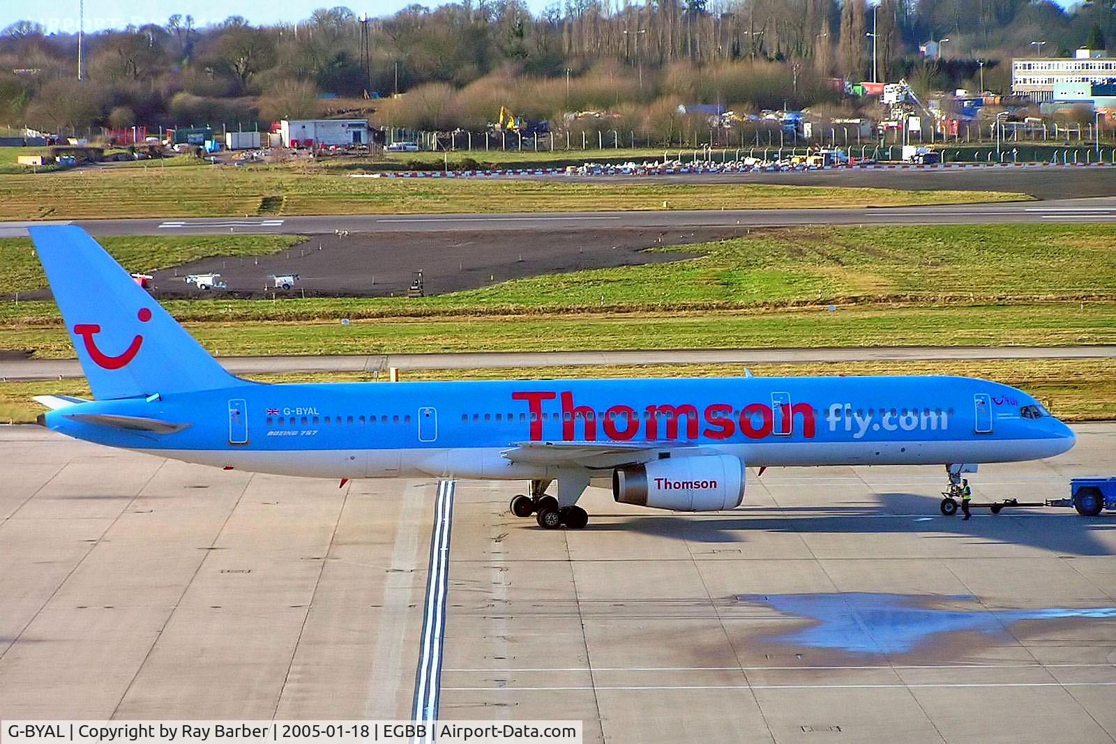 G-BYAL, 1993 Boeing 757-204 C/N 25626, Boeing 757-204 [25626] (ThomsonFly) Birmingham Int'l~G 18/01/2005